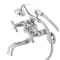 Kingston Brass KS246C Wall Mount Clawfoot Tub Faucet with Hand Shower, Polished Chrome KS246C - alternate 1